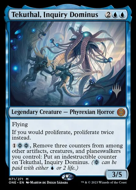 Tekuthal, Inquiry Dominus, Magic card PONE 71p — Phyrexia: All Will Be One Promos set