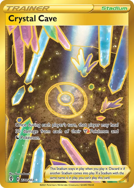 Crystal Cave, Pokémon card EVS 230 — Evolving Skies set
