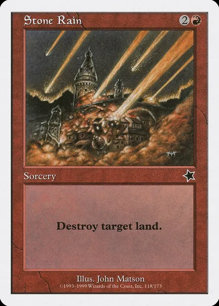 Stone Rain, Magic card S99 118 — Starter 1999 set