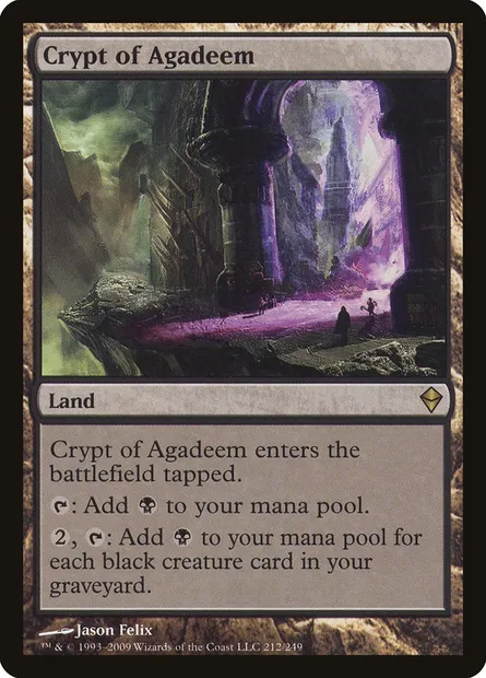 Crypt of Agadeem, Magic card ZEN 212 — Zendikar set