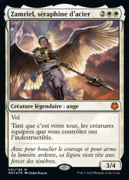 Zamriel, séraphine d'acier, carte Magic GN3 1 — extension Game Night: Free-for-All
