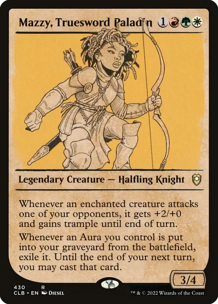 Mazzy, Truesword Paladin, Magic card CLB 430 — Commander Legends: Battle for Baldur's Gate set