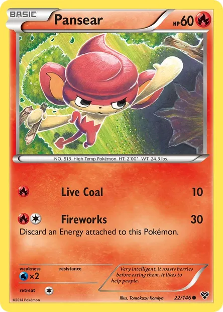 Pansear, Pokémon card XY 22 — XY set