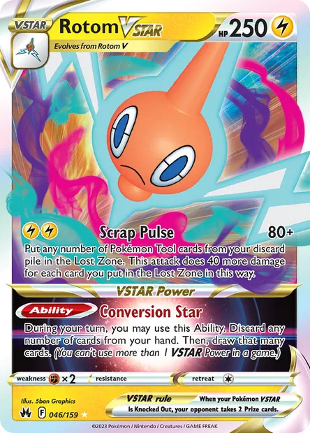 Rotom VSTAR, Pokémon card CRZ 046 — Crown Zenith set