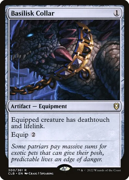 Basilisk Collar, Magic card CLB 300 — Commander Legends: Battle for Baldur's Gate set