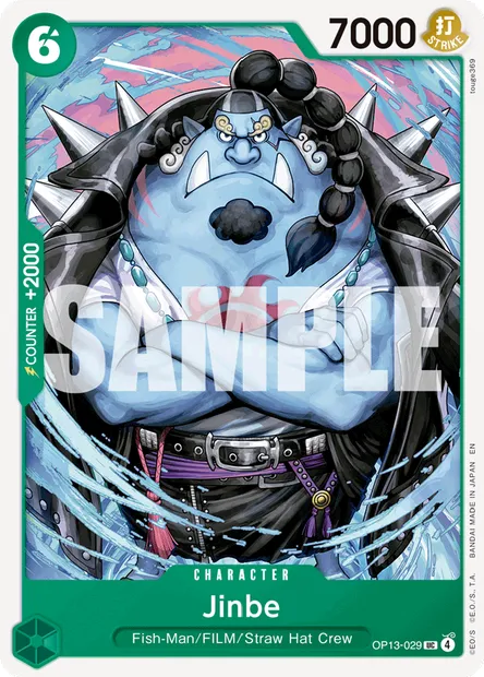 Jinbe, One Piece card OP13-029 — CARRYING ON HIS WILL set