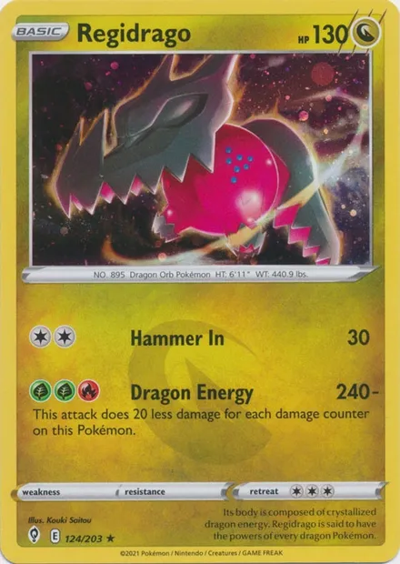 Regidrago, carte Pokémon TDX 124 — extension Theme Deck & Blisters Exclusives