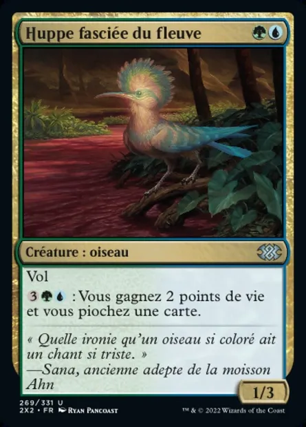 Huppe fasciée du fleuve, carte Magic 2X2 269 — extension Double Masters 2022