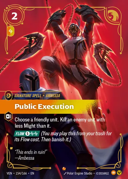 Public Execution, carte Riftbound VEN 154 — extension Vendetta