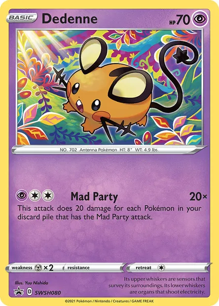 Dedenne, Pokémon card SWSH 080 — SWSH Black Star Promos set