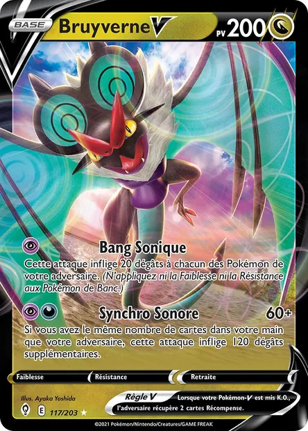 Bruyverne V, carte Pokémon EVS 117 — extension Évolution Céleste