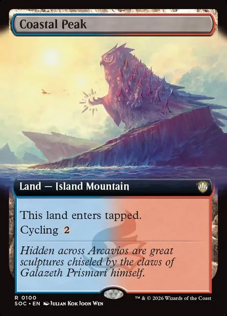 Coastal Peak, Magic card SOC 100 — Secrets of Strixhaven Commander set
