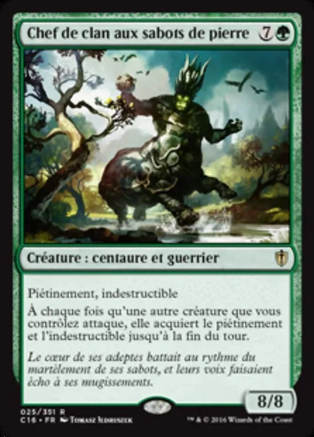 Chef de clan aux sabots de pierre, carte Magic C16 25 — extension Commander 2016