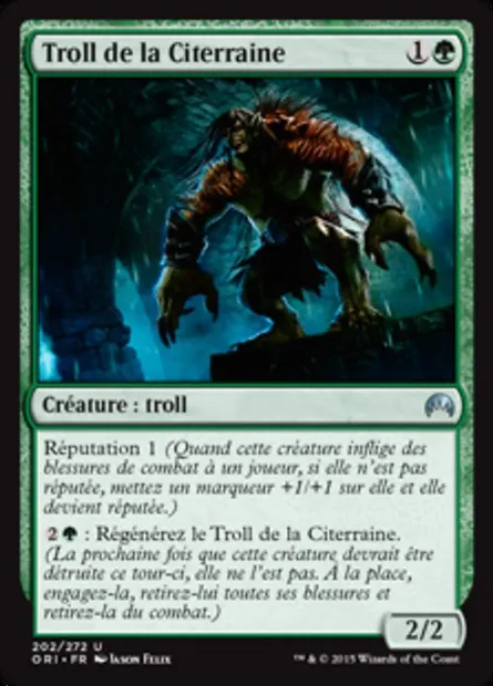 Troll de la Citerraine, carte Magic ORI 202 — extension Magic Origines
