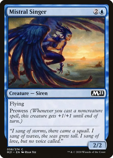 Mistral Singer, Magic card M21 58 — Core Set 2021 set