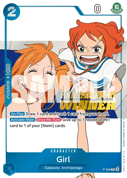 Girl, One Piece card P-096 — Promotion card set