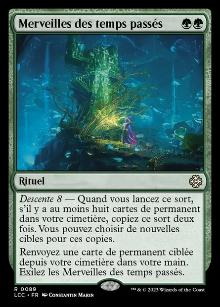 Merveilles des temps passés, carte Magic LCC 89 — extension The Lost Caverns of Ixalan Commander