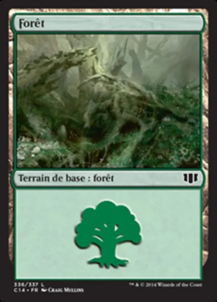 Forêt, carte Magic C14 336 — extension Commander 2014