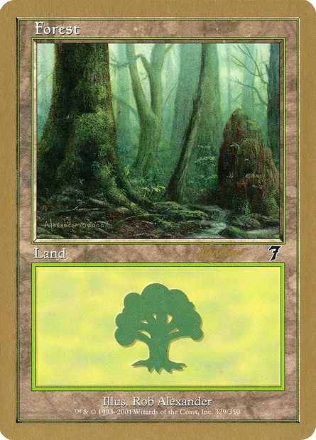 Forêt, carte Magic WC02 shh329 — extension World Championship Decks 2002