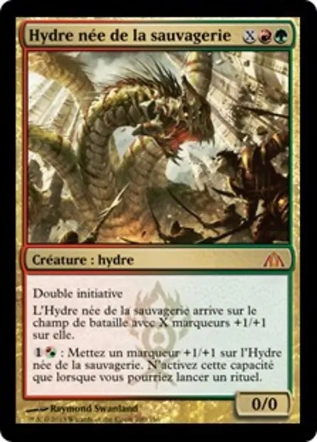 Hydre née de la sauvagerie, carte Magic DGM 100 — extension Le labyrinthe du dragon