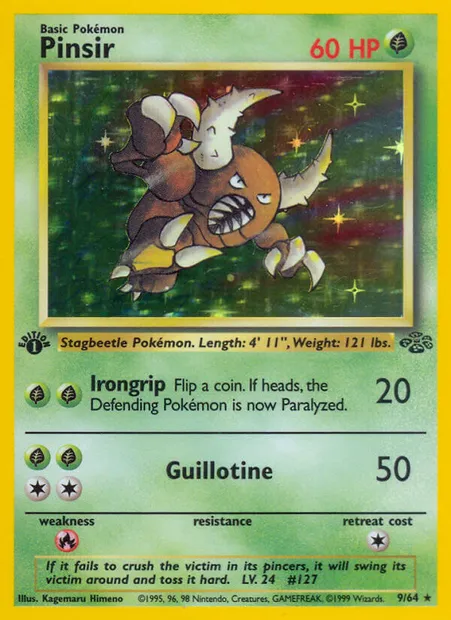 Pinsir, Pokémon card JU 9 — Jungle set