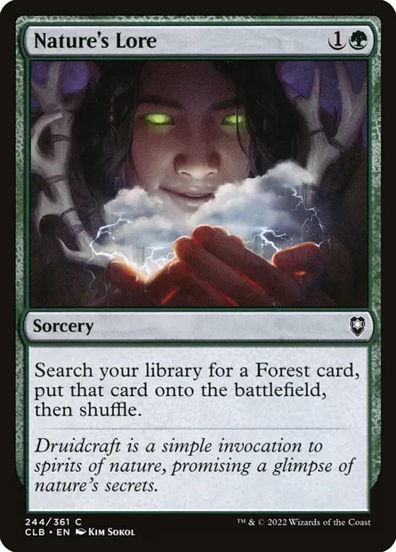 Nature's Lore, Magic card CLB 244 — Commander Legends: Battle for Baldur's Gate set