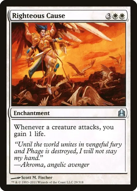 Righteous Cause, Magic card CMD 29 — Commander 2011 set