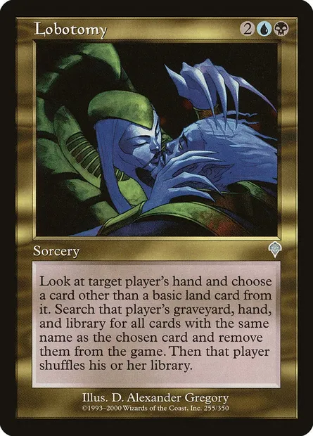 Lobotomie, carte Magic INV 255 — extension Invasion