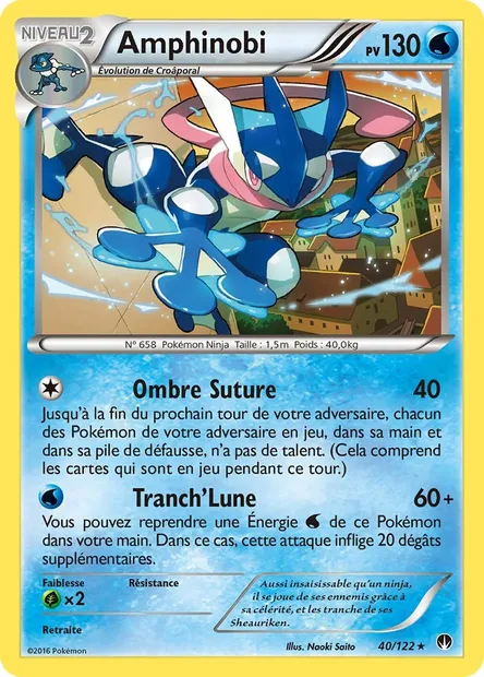 Amphinobi, carte Pokémon BKP 40 — extension Rupture Turbo