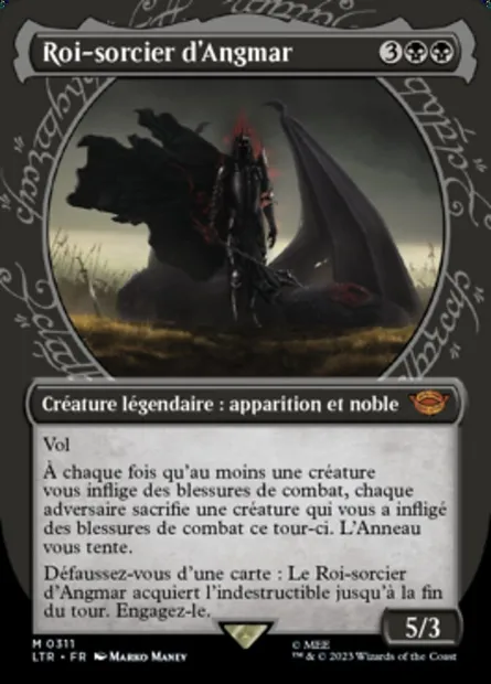 Roi-sorcier d'Angmar, carte Magic LTR 311 — extension Le Seigneur des Anneaux : chroniques de la Terre du Milieu