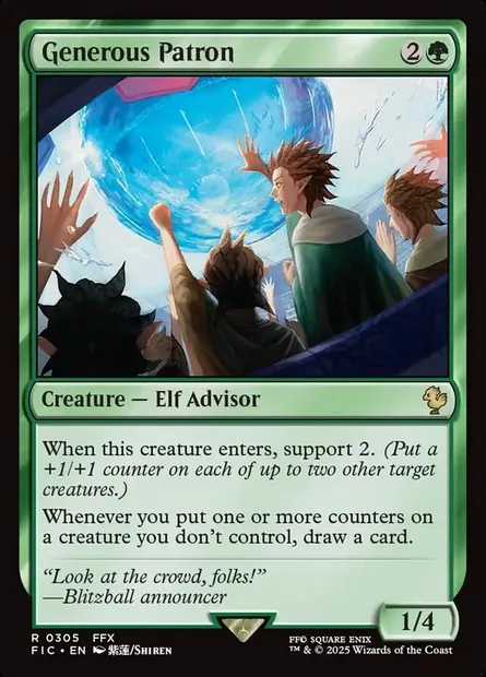 Generous Patron, Magic card FIC 305 — Final Fantasy Commander set
