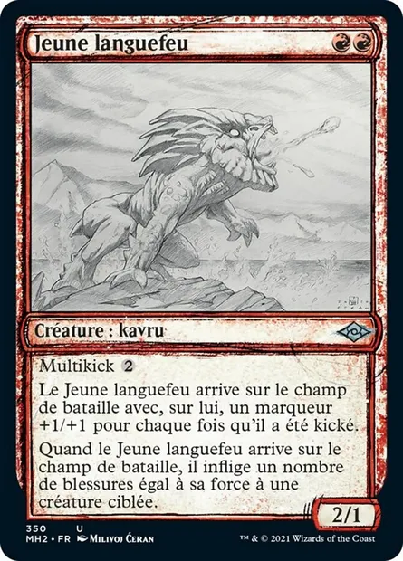 Jeune languefeu, carte Magic MH2 350 — extension Horizons du Modern 2