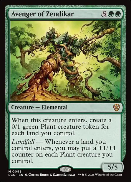 Avenger of Zendikar, Magic card ECC 98 — Lorwyn Eclipsed Commander set