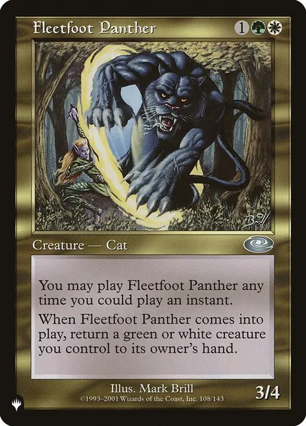 Fleetfoot Panther, Magic card PLS 108 — The List set