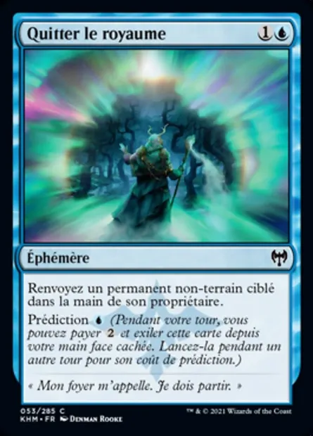 Quitter le royaume, carte Magic KHM 53 — extension Kaldheim