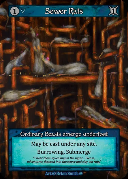 Sewer Rats, carte Sorcery GOT 168 — extension Gothic