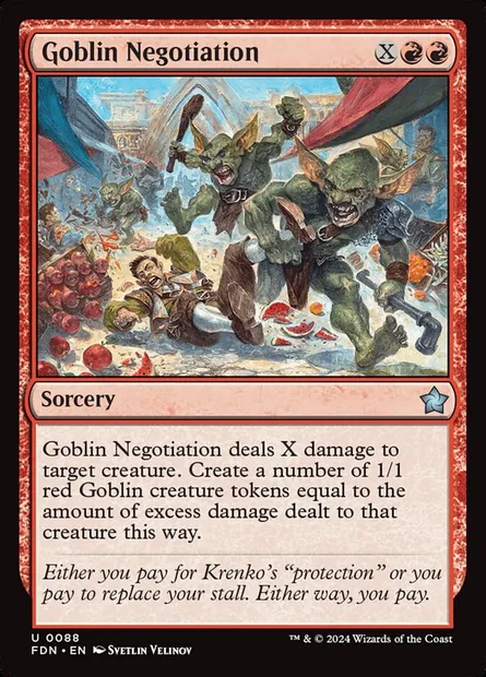 Goblin Negotiation, Magic card FDN 88 — Foundations set