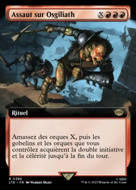 Assaut sur Osgiliath, carte Magic LTR 386 — extension Le Seigneur des Anneaux : chroniques de la Terre du Milieu