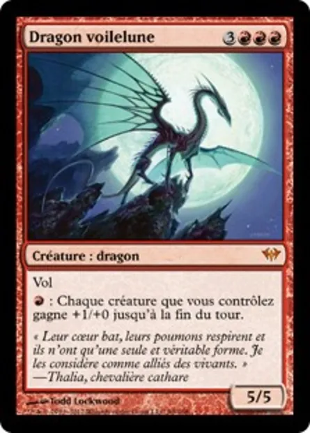 Dragon voilelune, carte Magic DKA 99 — extension Obscure Ascension