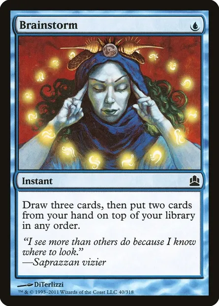 Brainstorm, Magic card CMD 40 — Commander 2011 set