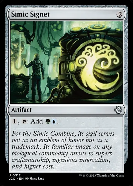 Simic Signet, Magic card LCC 312 — The Lost Caverns of Ixalan Commander set