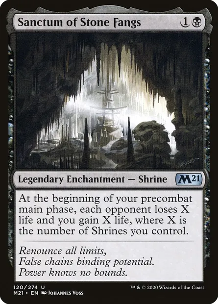 Sanctum of Stone Fangs, Magic card M21 120 — Core Set 2021 set