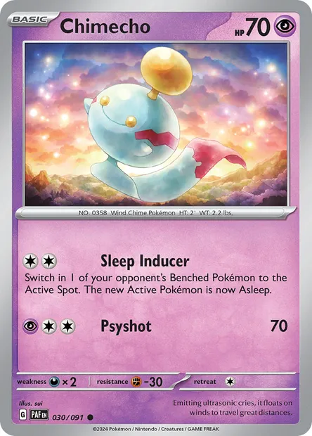 Chimecho, Pokémon card PAF 030 — Paldean Fates set