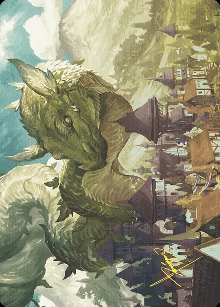 Beanstalk Wurm // Beanstalk Wurm, Magic card AWOE 23 — Wilds of Eldraine Art Series set