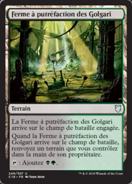 Ferme à putréfaction des Golgari, carte Magic C18 249 — extension Commander 2018