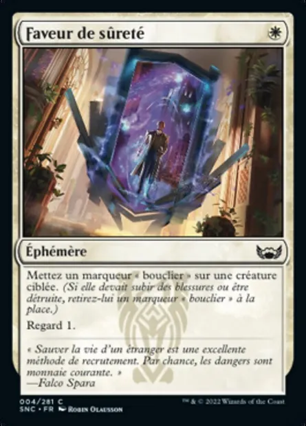 Faveur de sûreté, carte Magic SNC 4 — extension Les rues de la Nouvelle-Capenna