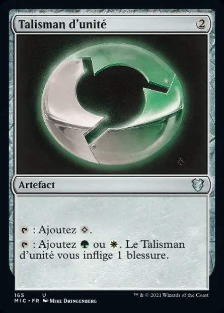 Talisman d'unité, carte Magic MIC 165 — extension Midnight Hunt Commander