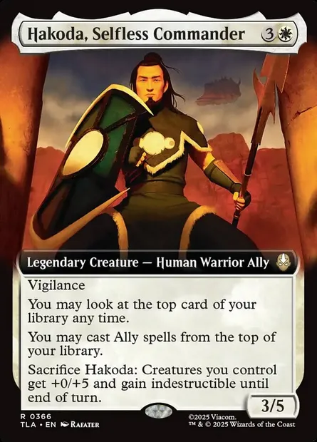 Hakoda, commandant dévoué, carte Magic TLA 366 — extension Avatar: The Last Airbender