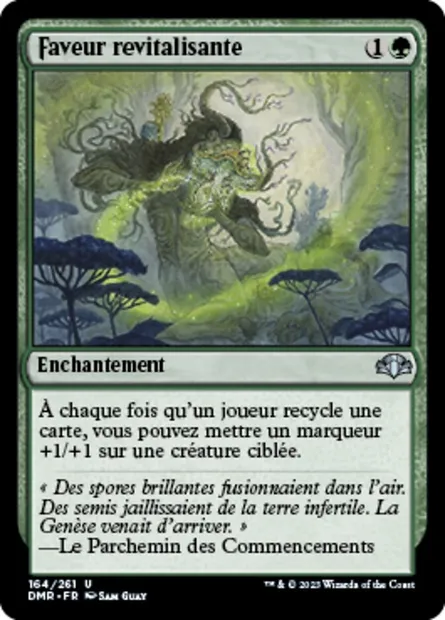 Faveur revitalisante, carte Magic DMR 164 — extension Dominaria Remastered