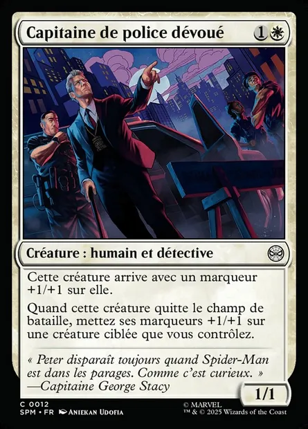 Capitaine de police dévoué, carte Magic SPM 12 — extension Marvel's Spider-Man